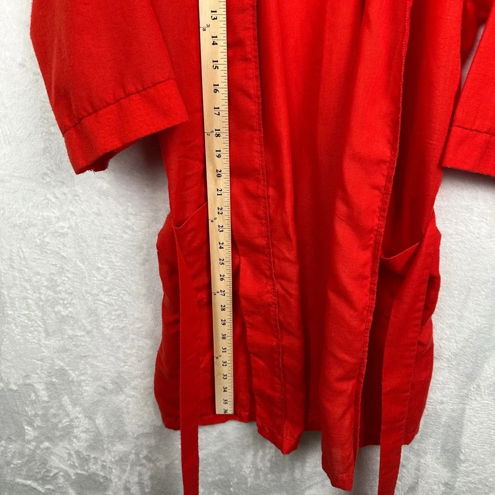 Vintage Red Flannel Factory Youth Size 12 Red Robe Cedar Springs Michigan Belted